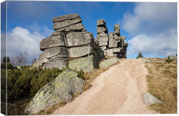 Three Piglets Rocks in Karkonosze Mountains Canvas Print by Artur Bogacki