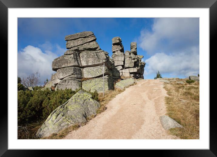 Three Piglets Rocks in Karkonosze Mountains Framed Mounted Print by Artur Bogacki