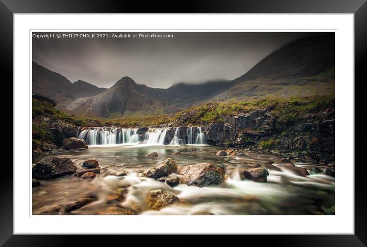 Fairy pools waterfall on the Isle Of Skye Scotland 11 Framed Mounted Print by PHILIP CHALK