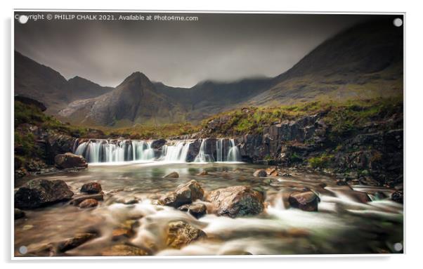 Fairy pools waterfall on the Isle Of Skye Scotland 11 Acrylic by PHILIP CHALK