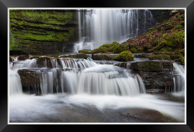 Scalerber falls near settle in the Yorkshire dales 12  Framed Print by PHILIP CHALK