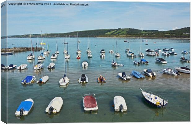 New Quay harbour Canvas Print by Frank Irwin