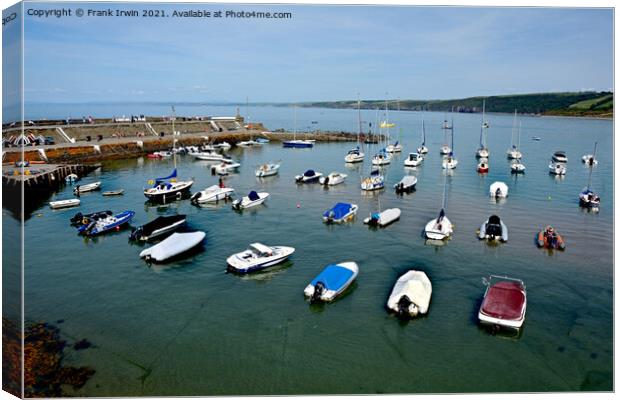 New Quay Harbour Canvas Print by Frank Irwin