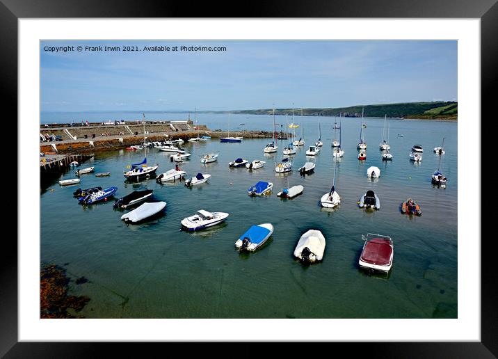 New Quay Harbour Framed Mounted Print by Frank Irwin