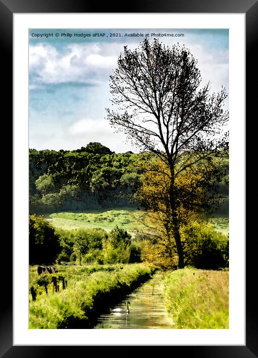 Edge of the Somerset Levels Framed Mounted Print by Philip Hodges aFIAP ,