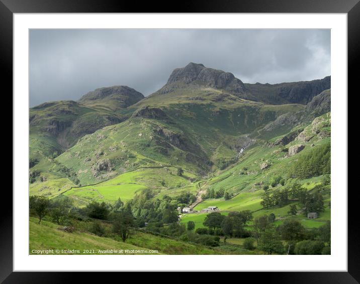 Great Langdale Valley, The Lake District, England Framed Mounted Print by Imladris 