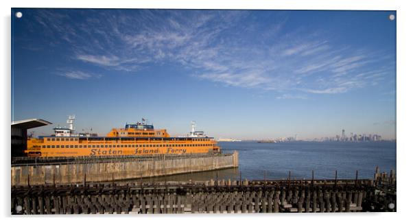 Staten Island Ferry Acrylic by Christopher Stores