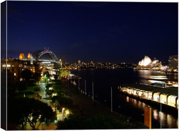 Sydney at night Canvas Print by Christopher Stores