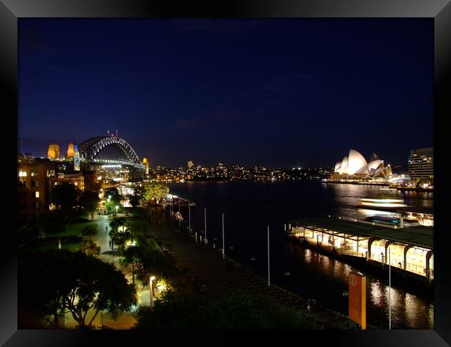Sydney at night Framed Print by Christopher Stores