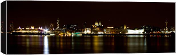 Liverpool Waterfront at Night Canvas Print by Christopher Stores