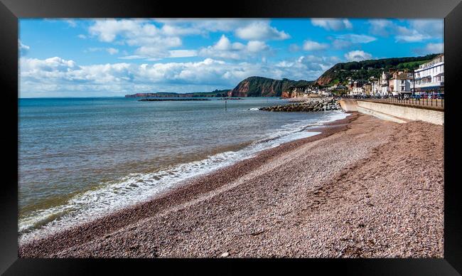 Sidmouth Beach and Esplanade Framed Print by Wendy Williams CPAGB