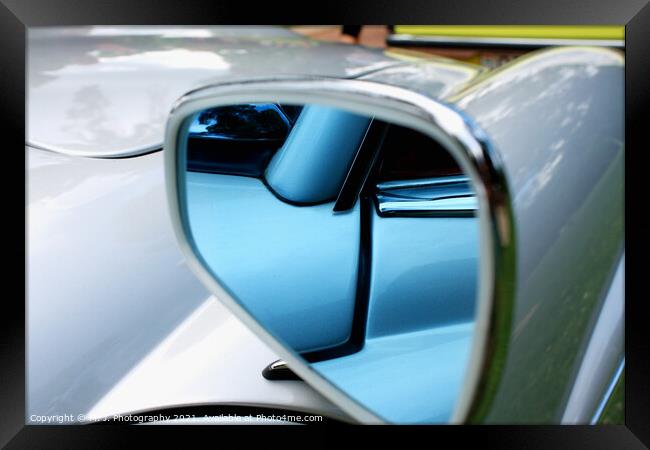 Closeup look of a modern car mirror Framed Print by M. J. Photography