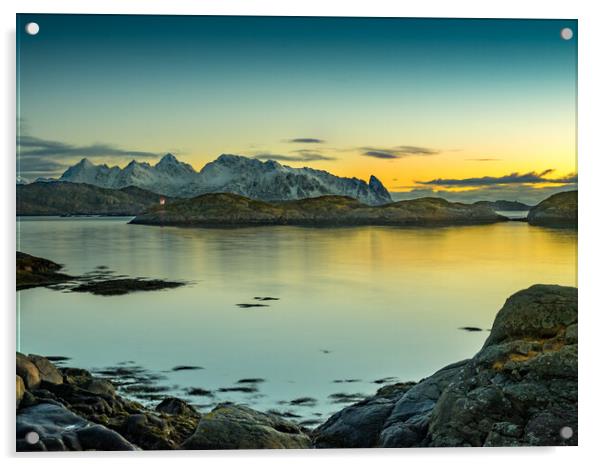 Lofoten Sunrise, Norway Acrylic by Mark Llewellyn