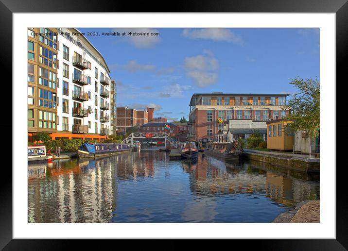 Birmingham City Canals 001 Framed Mounted Print by Philip Brown