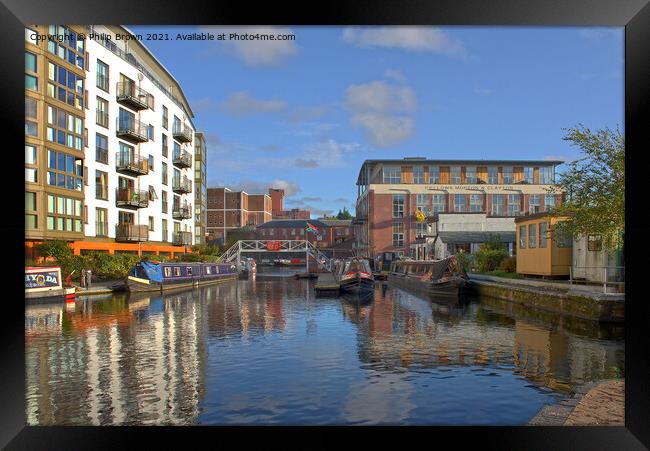 Birmingham City Canals 001 Framed Print by Philip Brown