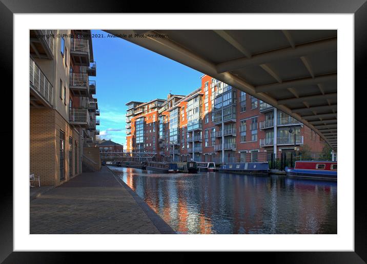 Birmingham City Canals Framed Mounted Print by Philip Brown