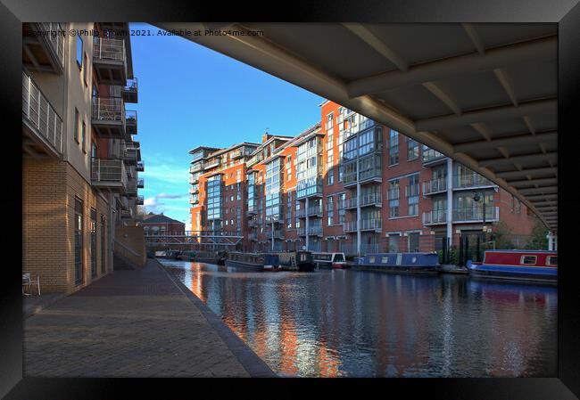 Birmingham City Canals Framed Print by Philip Brown