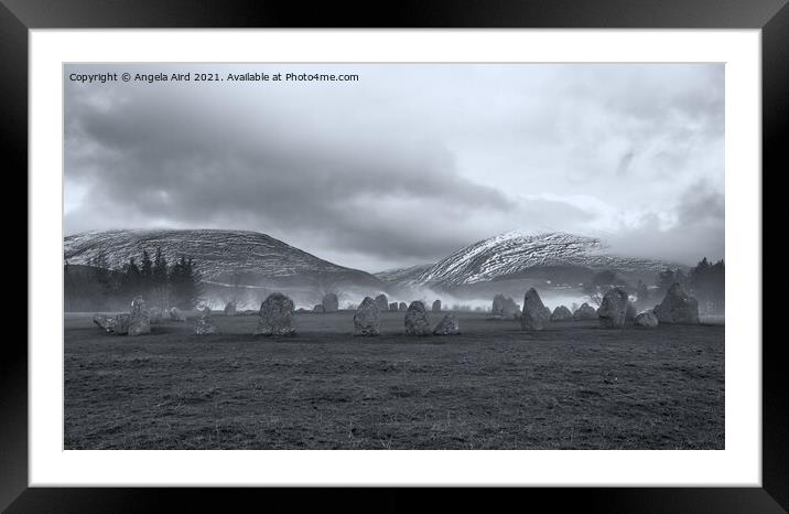 Castlerigg Stone Circle. Framed Mounted Print by Angela Aird