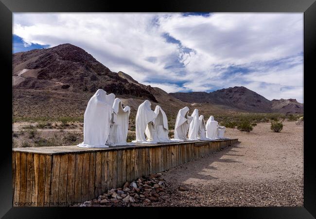 Ghosts of Goldwell open air museum. Nevada. Framed Print by Chris North