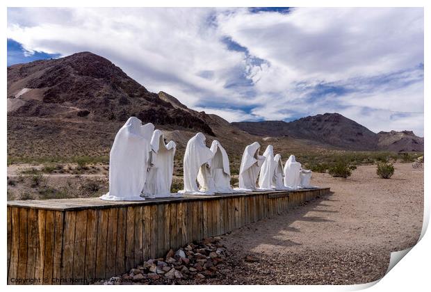 Ghosts of Goldwell open air museum. Nevada. Print by Chris North
