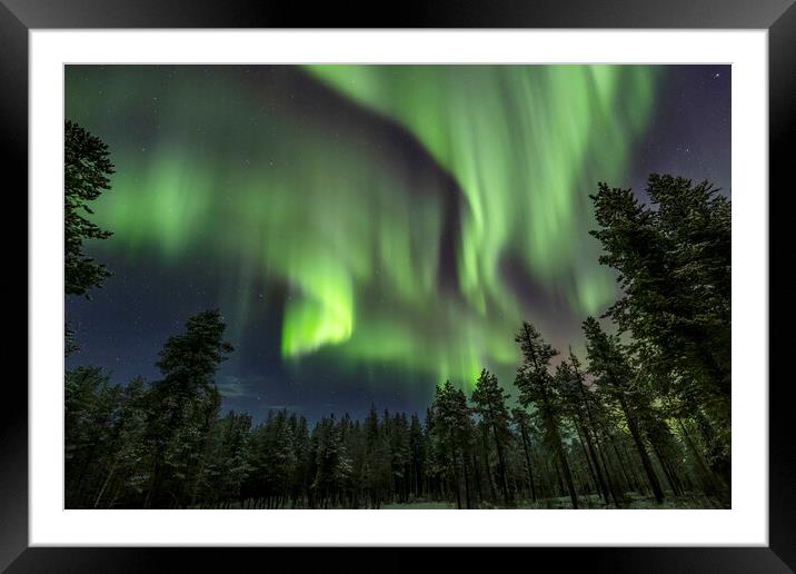 Aurora borealis Framed Mounted Print by Arterra 