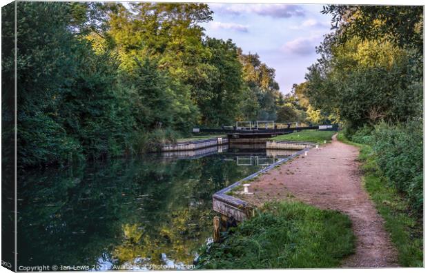 The Kennet and Avon near Sulhamstead Canvas Print by Ian Lewis