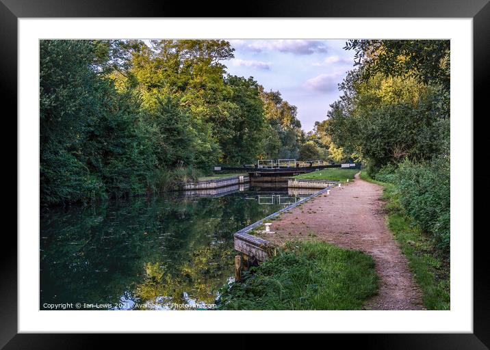 The Kennet and Avon near Sulhamstead Framed Mounted Print by Ian Lewis
