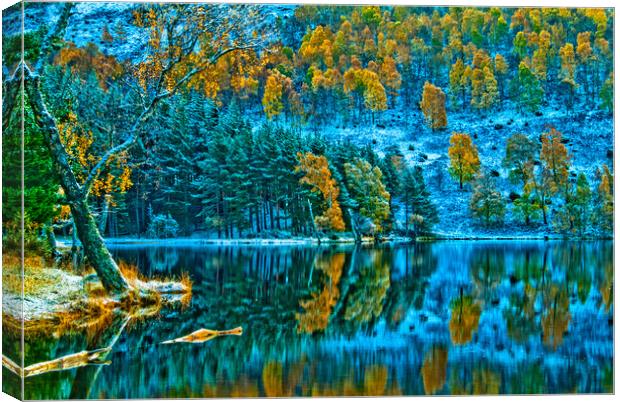 Loch Pityoulish, Cairngorms National Park Canvas Print by David Ross