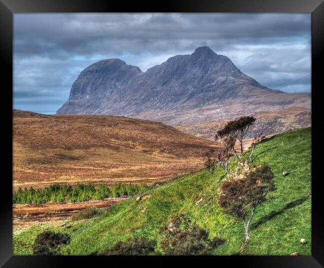 Suliven From Inchnadamph Late Autumn Scotland  Framed Print by OBT imaging