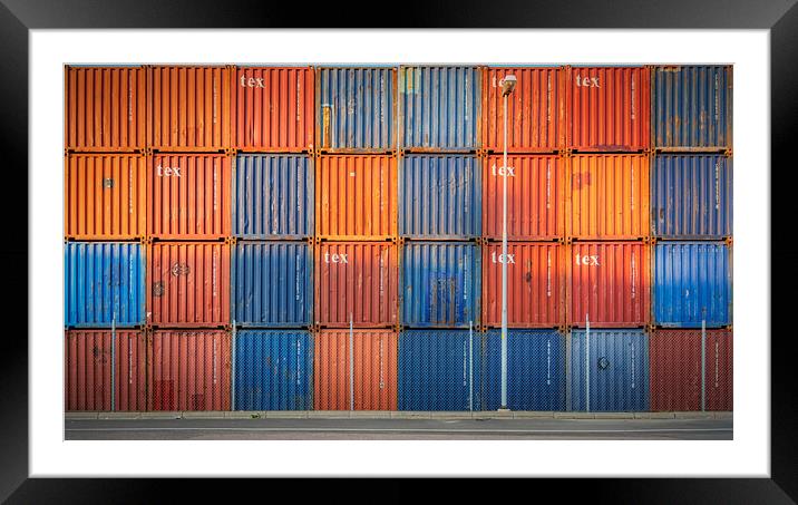 Helsingborg Docklands Industrial Site Framed Mounted Print by Antony McAulay