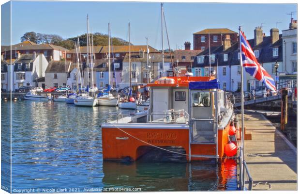 The Harbour In October Canvas Print by Nicola Clark