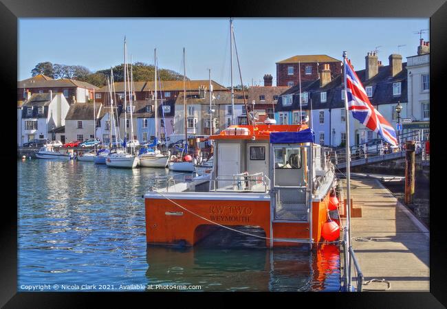 The Harbour In October Framed Print by Nicola Clark