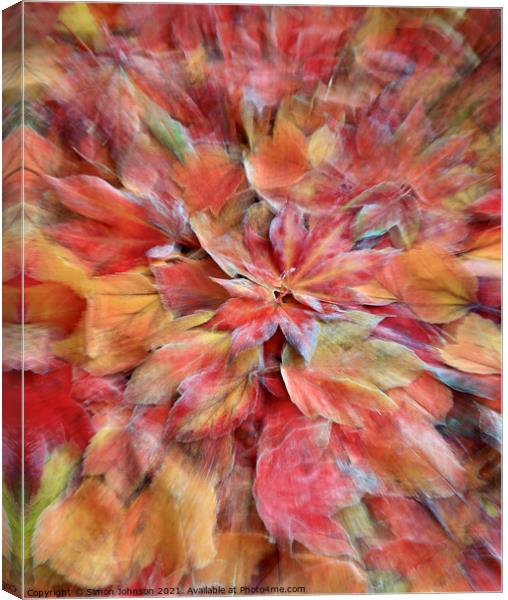 autumn collage frosted Canvas Print by Simon Johnson
