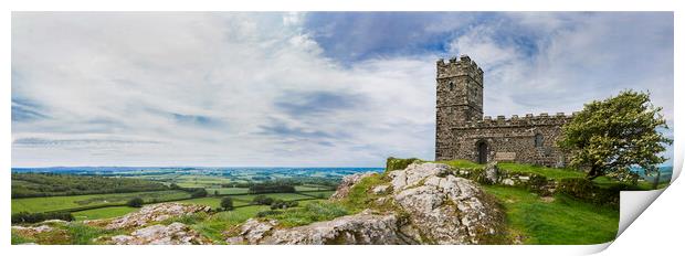 Brentor Panorama Print by Maggie McCall