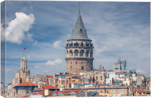 Istanbul Galata Tower Canvas Print by Antony McAulay