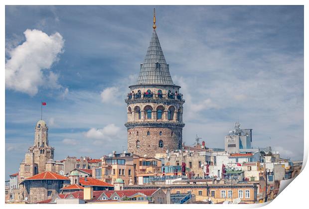 Istanbul Galata Tower Print by Antony McAulay