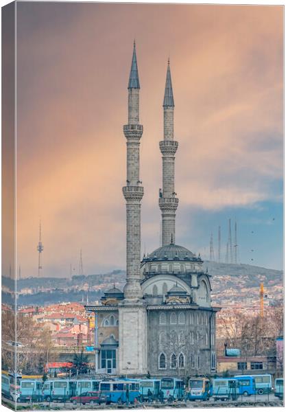 Istanbul Haydarpasa Mosque Canvas Print by Antony McAulay