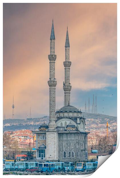 Istanbul Haydarpasa Mosque Print by Antony McAulay