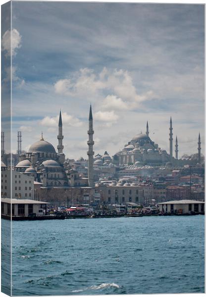 Istanbul Suleymaniye Mosque Skyline Canvas Print by Antony McAulay