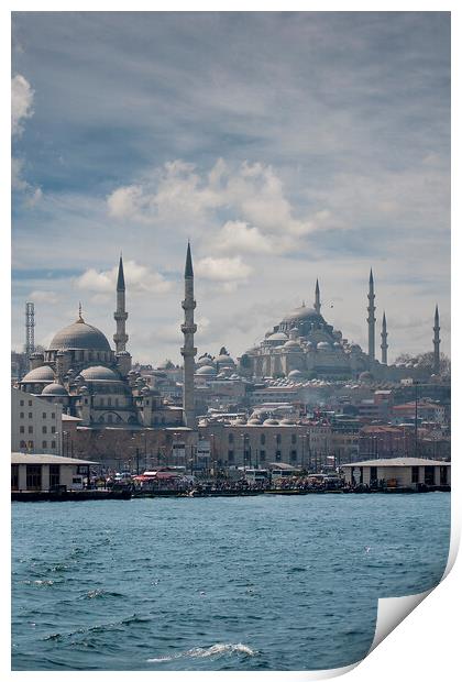 Istanbul Suleymaniye Mosque Skyline Print by Antony McAulay