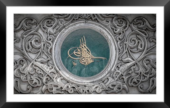 Istanbul Tughra Symbol Close Up Framed Mounted Print by Antony McAulay