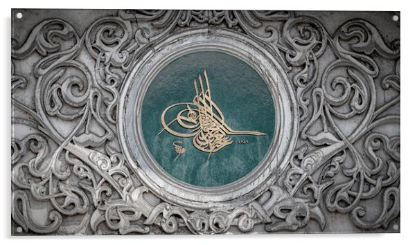 Istanbul Tughra Symbol Close Up Acrylic by Antony McAulay