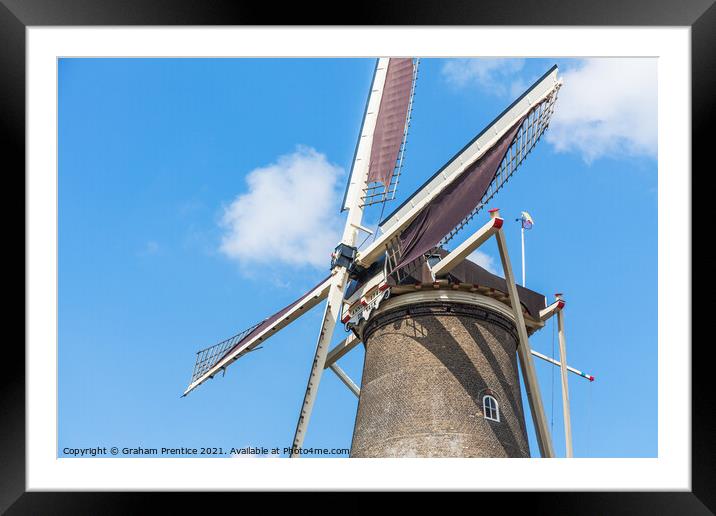 Molen de Valk Windmill Framed Mounted Print by Graham Prentice