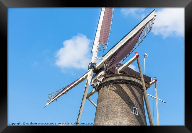 Molen de Valk Windmill Framed Print by Graham Prentice