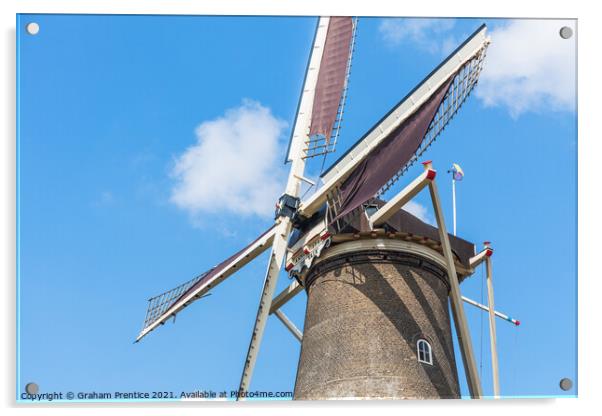 Molen de Valk Windmill Acrylic by Graham Prentice