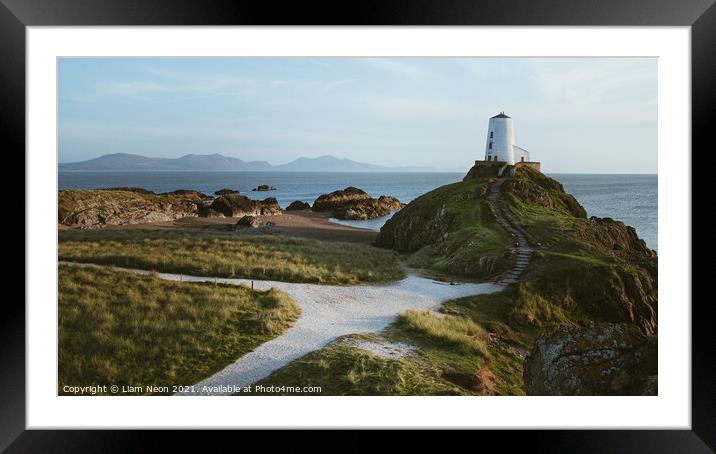 The Path to Tŵr Mawr Framed Mounted Print by Liam Neon