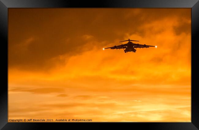Sunset Landing Framed Print by Jeff Bleasdale