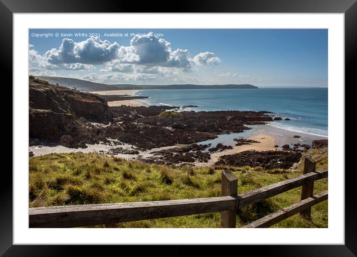 Cliff walk to Woolacombe Framed Mounted Print by Kevin White