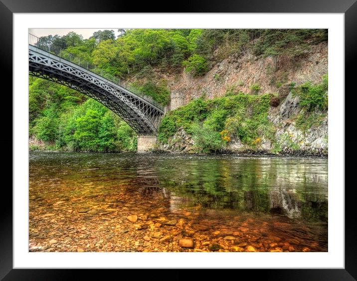 Whisky Coloured River Craigellachie Scotland Framed Mounted Print by OBT imaging