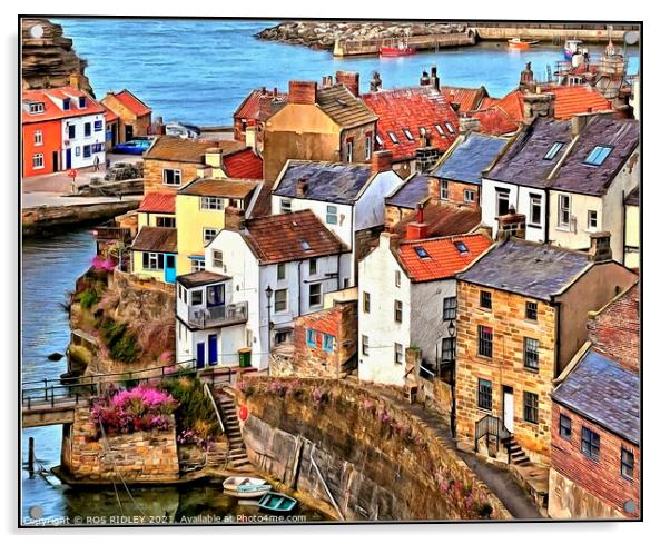 Brightening up Staithes Acrylic by ROS RIDLEY